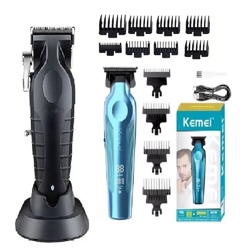 BarberPro DualSet | Combo Kemei Peluquero patillera 2296 264