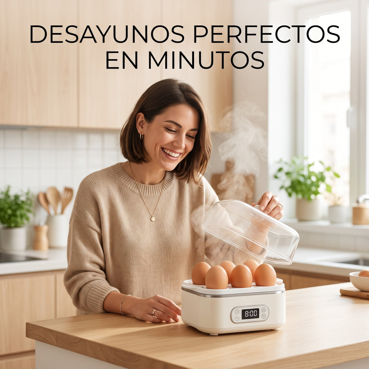 EasyEgg | Hervidor digital | Nutrición diaria, fitness y versatilidad a vapor