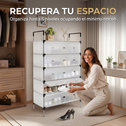 ShoeGuard 6 Pro | Zapatero 6 niveles con tapa | Tus zapatos favoritos protegidos, organizados y como nuevos todos los días
