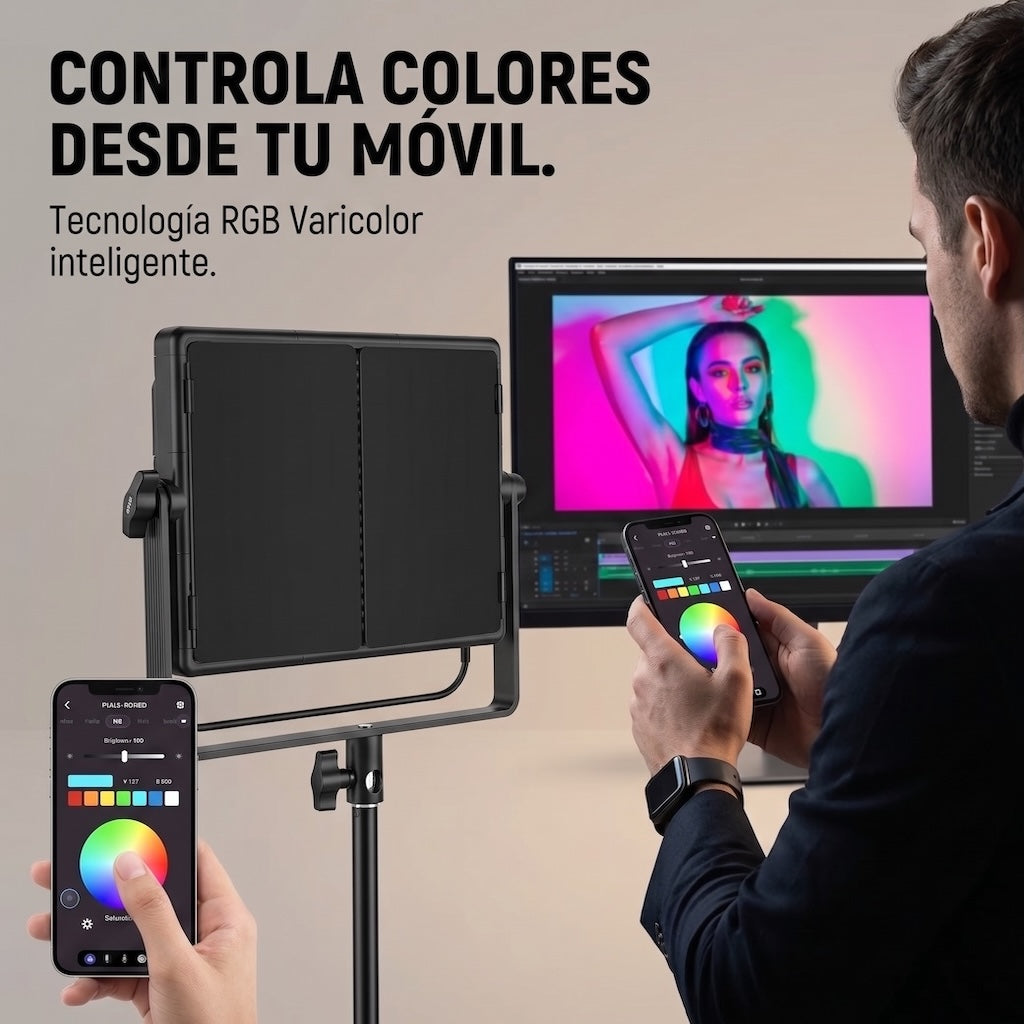 Croma PRO RGB 600 | Panel LED de Iluminación Profesional