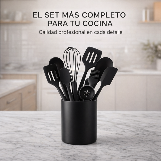 KÜCHEN PRO | Utensilios X21 Piezas Negro