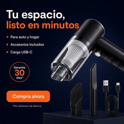 Mini aspiradora portátil | "La libertad de un auto y hogar siempre como nuevos".