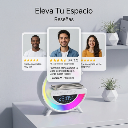 LuminaCharge 3 en 1 | Luz, carga y sonido integrado